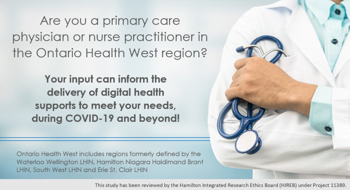 Are you a primary care physician or nurse practitioner in the Ontario Health West region? If so, we want to hear from you!